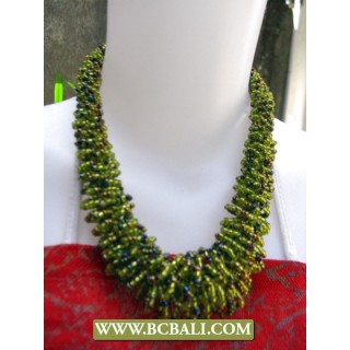 Green Chockers Squins Necklace Corn Fashion